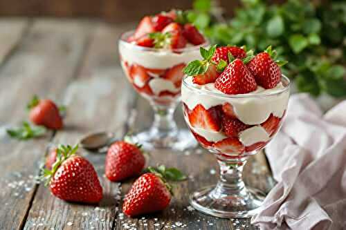 Exquis : j’ai réalisé un dessert fraises printanières express avec seulement 2 ingrédients