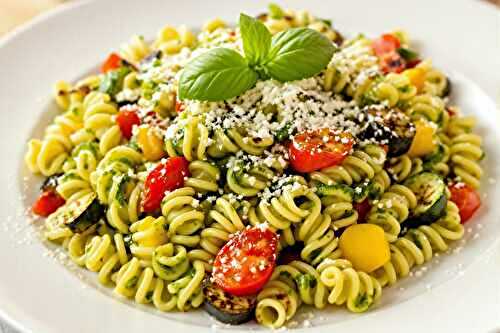 Fusilli au pesto & légumes grillés : explosion de couleurs