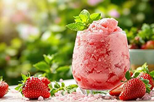 Granité mojito fraise-menthe : la boisson coup de frais à faire d’urgence !