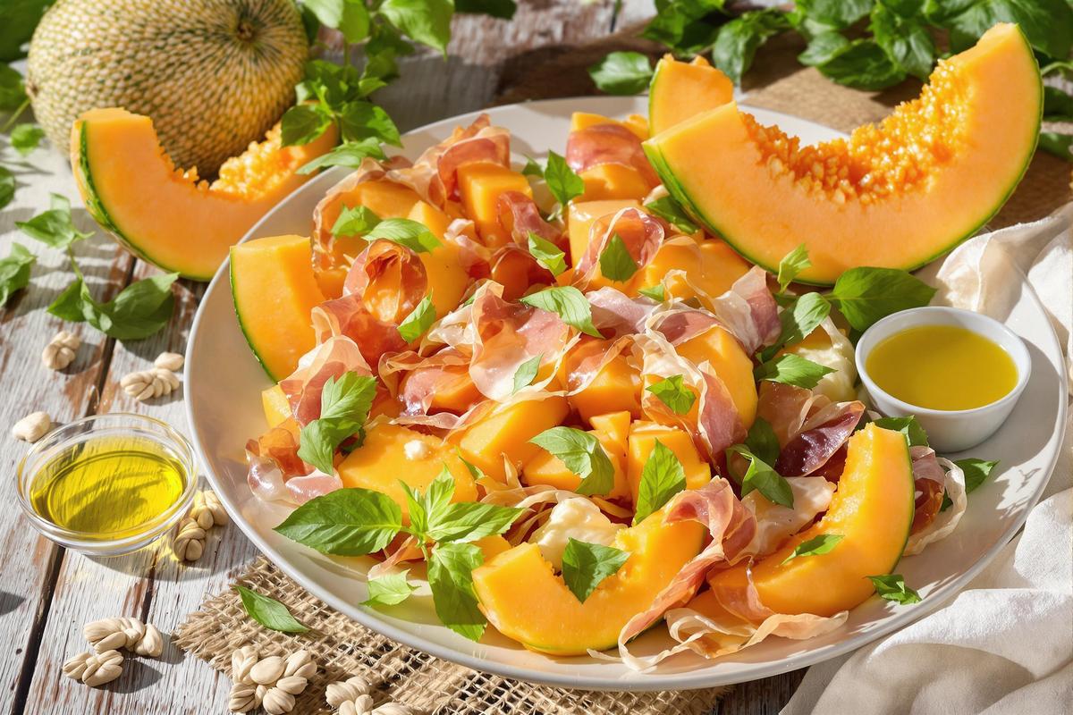 J’ai goûté cette salade melon-prosciutto en Toscane… et je l’ai adoptée à la maison