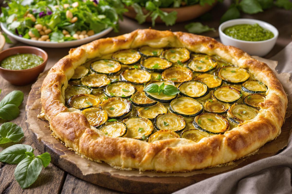 J’en avais marre des gratins, alors j’ai fait cette tarte tatin courgettes-pesto irrésistible !