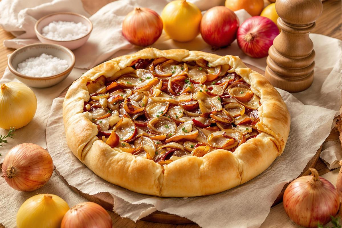 Magique : ma tarte à l’oignon me fait toujours craquer avec une recette ultra simple et savoureuse