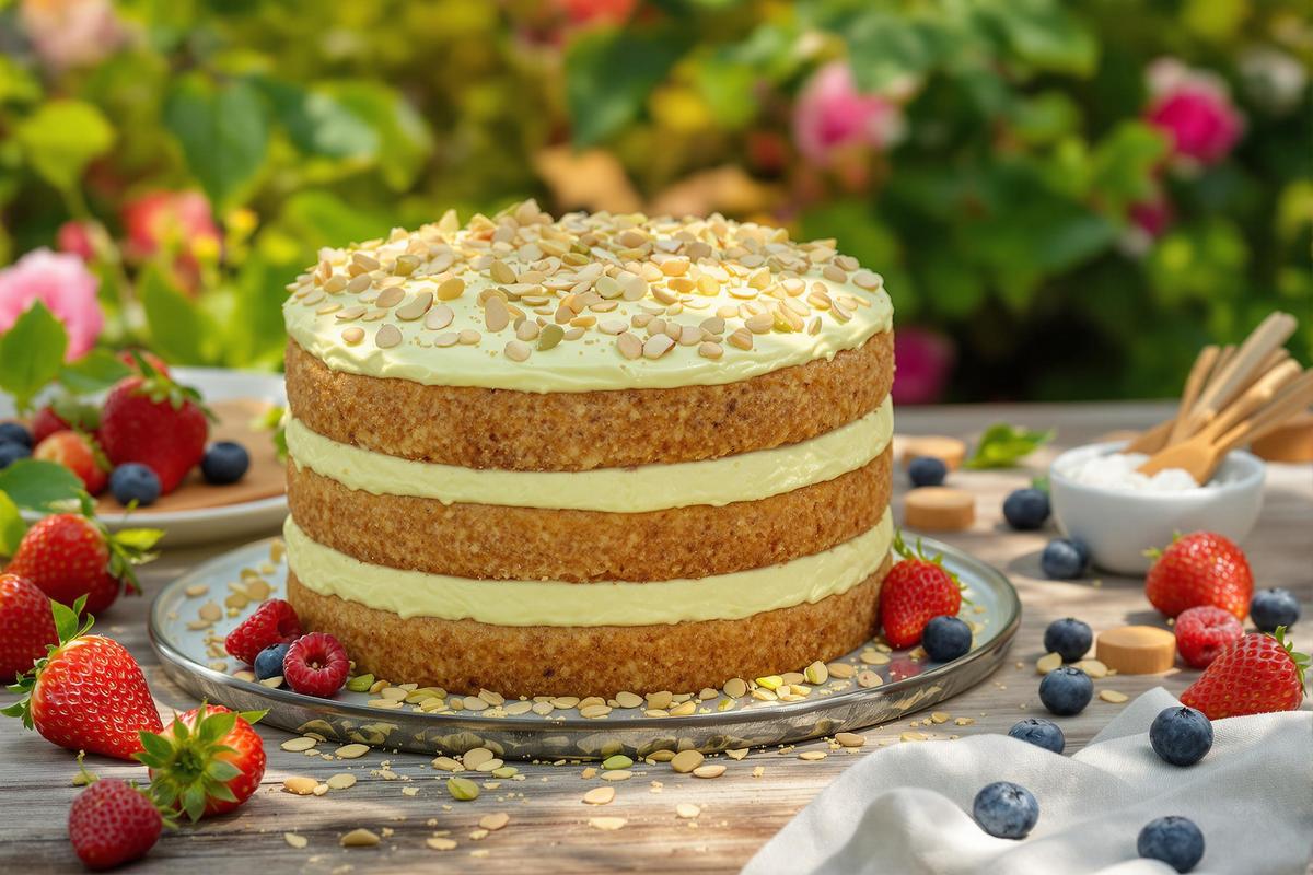 Mon gâteau à la pistache ultra-fondant et léger qui rendra vos goûters d’été inoubliables