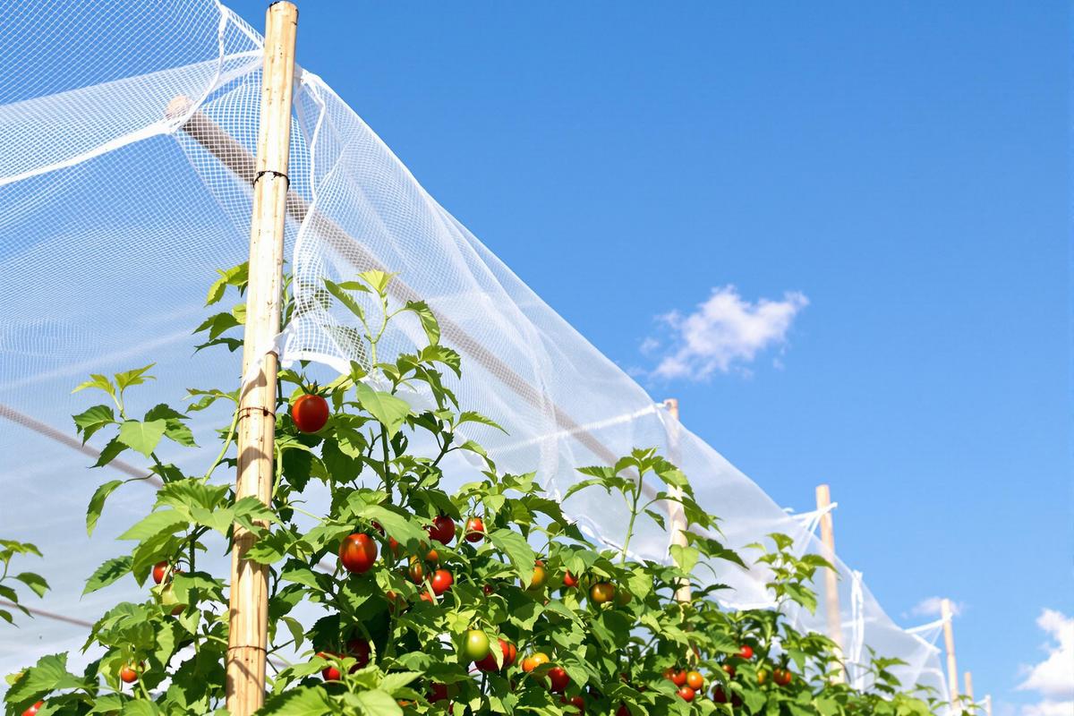 Orages d’été : voici comment j’ai protégé mes tomates avec un bon tuteurage et un filet anti-grêle