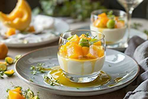 Panna cotta au melon et sirop de thym : mon dessert simple et chic qui bluffe tout le monde