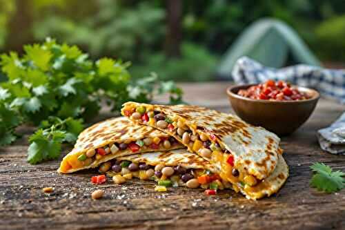 Quesadillas haricots fondants : snack nomade parfait pour vos vacances de camping !