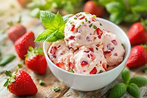 Sain et express : j’ai testé la crème glacée fraise-basilic probiotique, un régal léger pour l’été