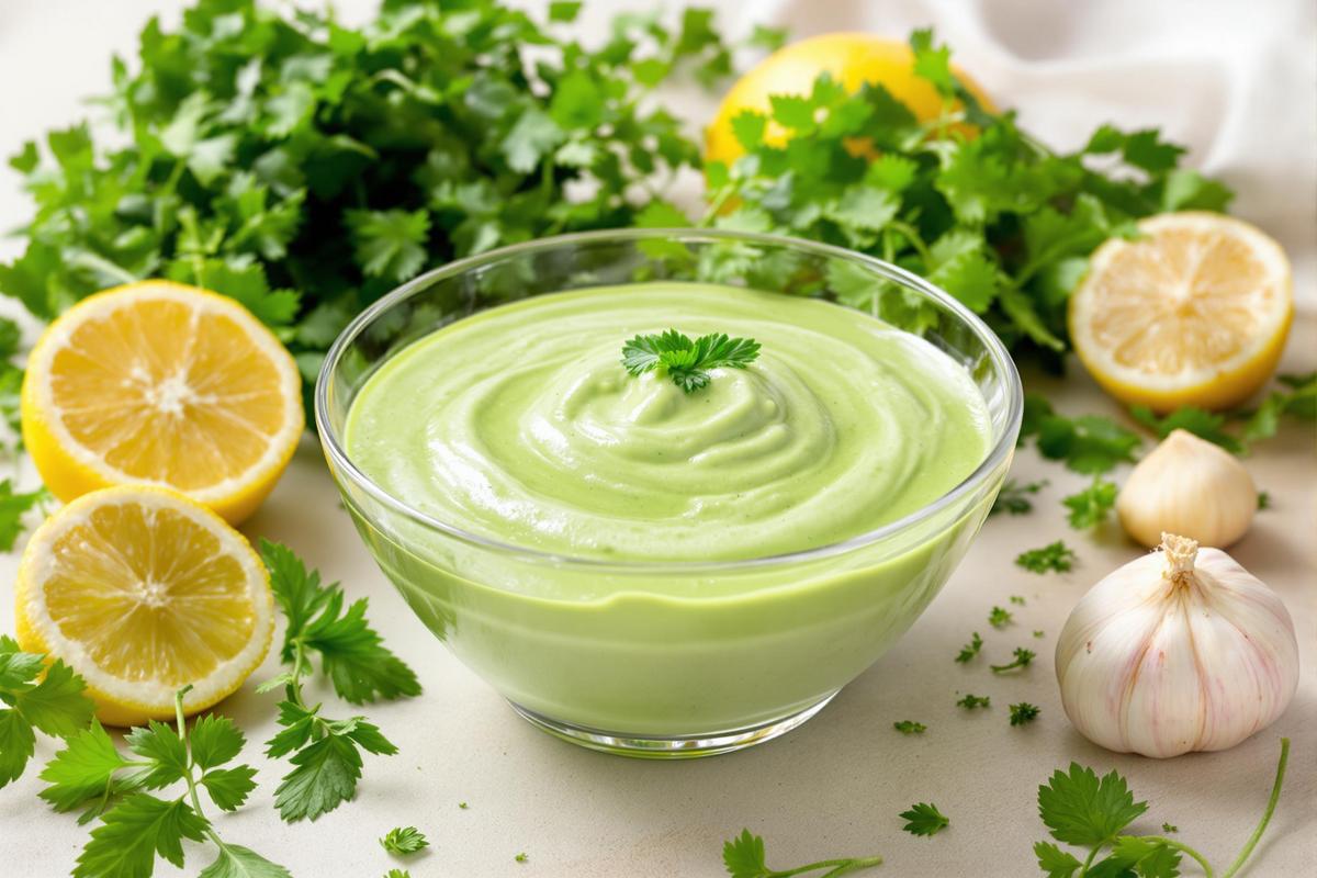 Sauce verte vivifiante (coriandre, menthe & yaourt) : donnez du pep’s à vos plats