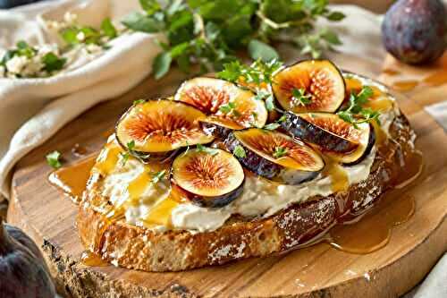 Tartines d’été gourmet : chèvre, figues & miel en folie