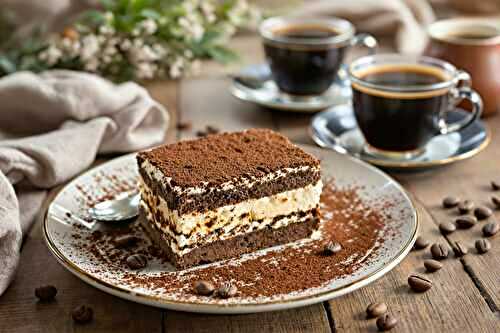 Tiramisu au chocolat noir et café fort, plus dense et parfait par temps frais