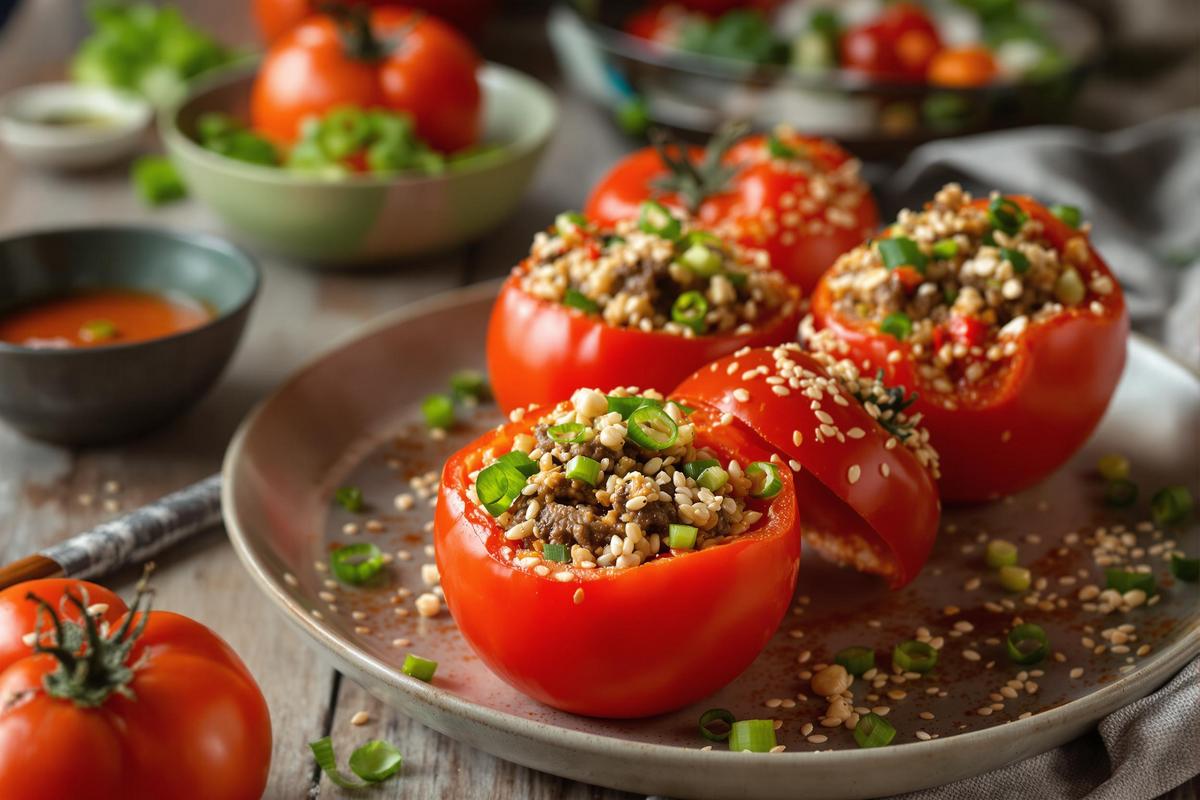 Tomates Farcies Fusion Coréenne : ce twist épicé va vous rendre accro !