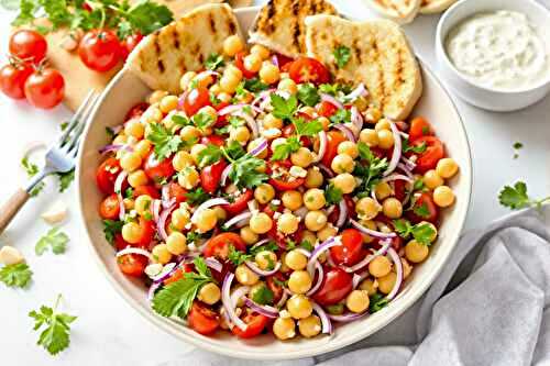 Comment je réussis ma salade de tomates aux pois chiches bien parfumée