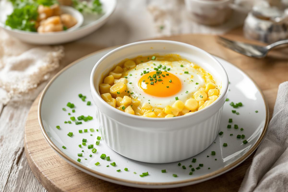 L’astuce pour un œuf cocotte bien coulant avec des coquillettes