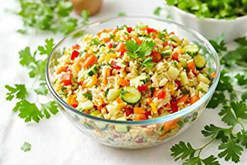 L’astuce que j’utilise pour que ma salade de riz reste fraîche toute la journée