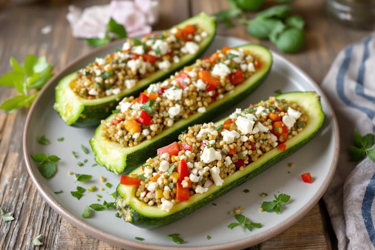 Mes meilleures courgettes farcies végétariennes (succès garanti)