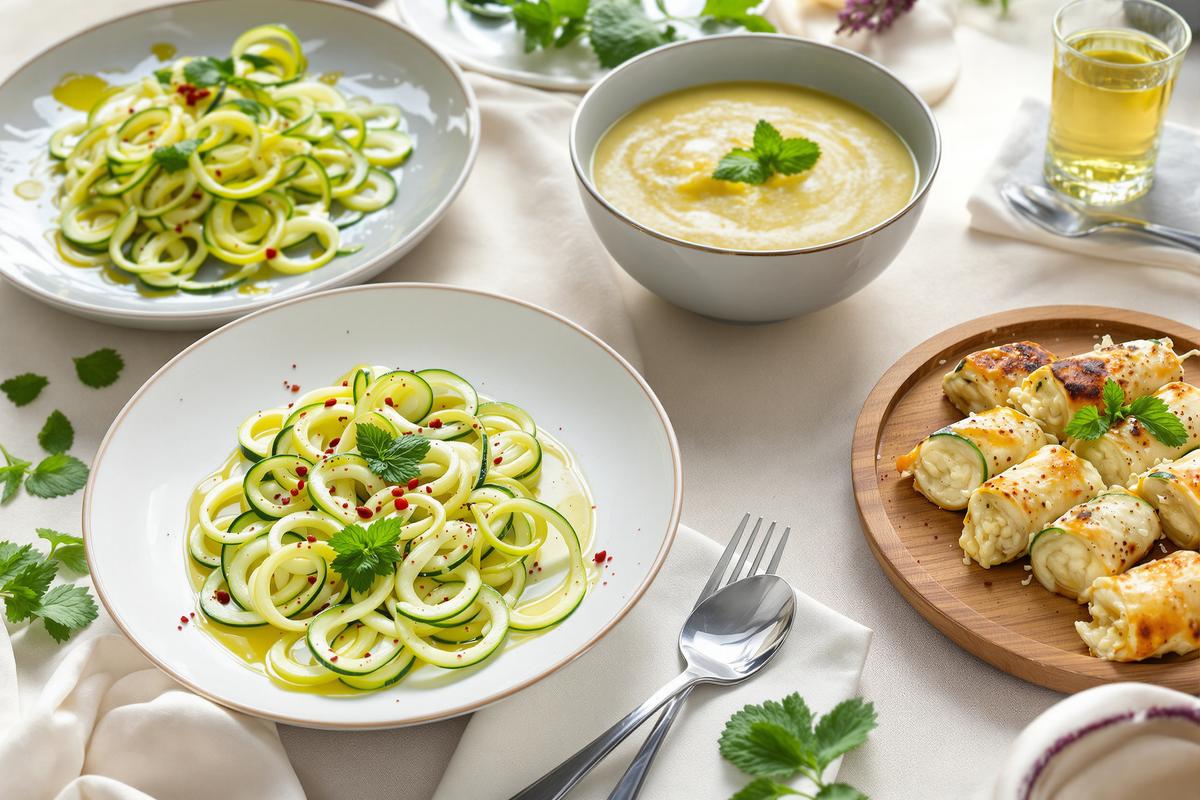 Mes recettes express à la courgette que je prépare pour un dîner léger
