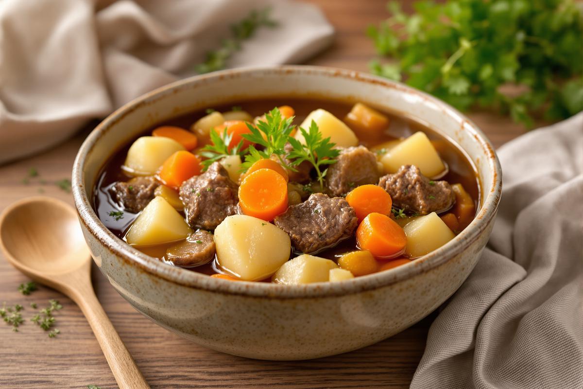 « Comme en famille » : mon ragoût de bœuf mijoté aux carottes et pommes de terre