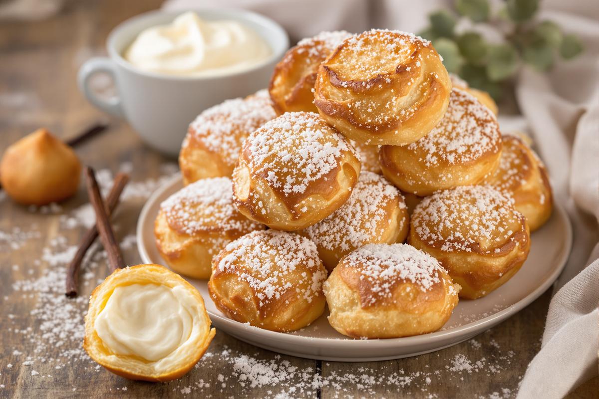 « Tout doux » : mes chouquettes fourrées à la crème pâtissière vanille