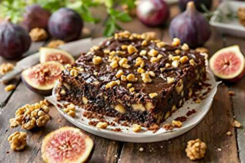 « Ultra fondant » : mon brownie aux figues fraîches et noix