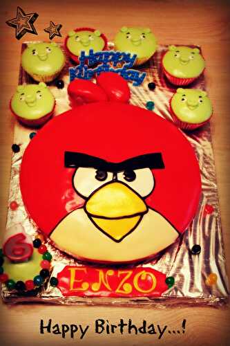 Gâteau Angry Birds - La bonne popotte de Sandra!
