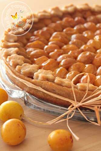 Tarte aux mirabelles, pâte sucrée aux petits suisses bio