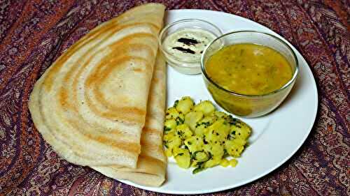 La recette de dosa (Inde)