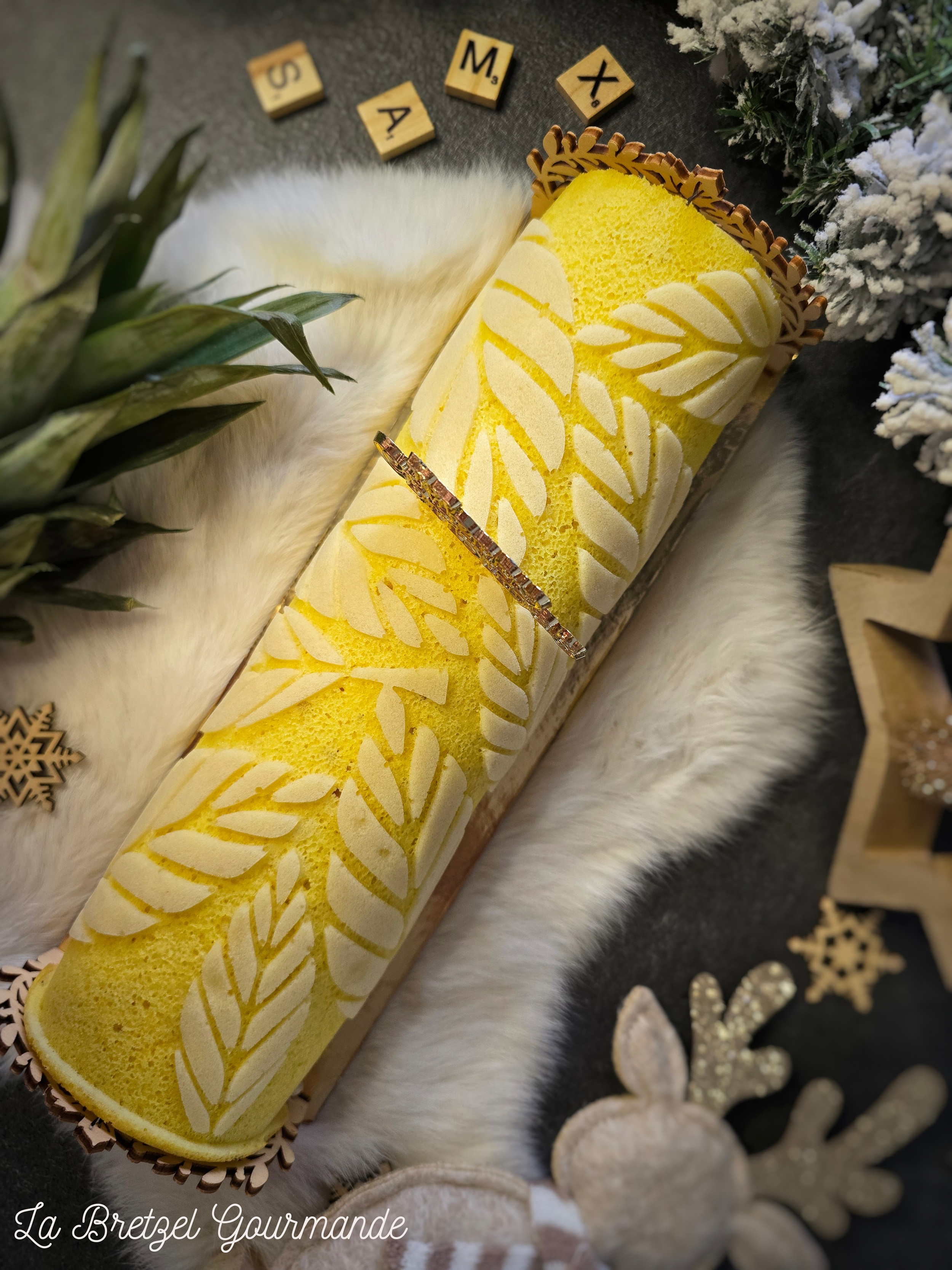 Bûche façon cheesecake ananas