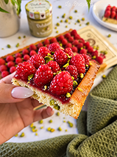 Financier framboise / pistache
