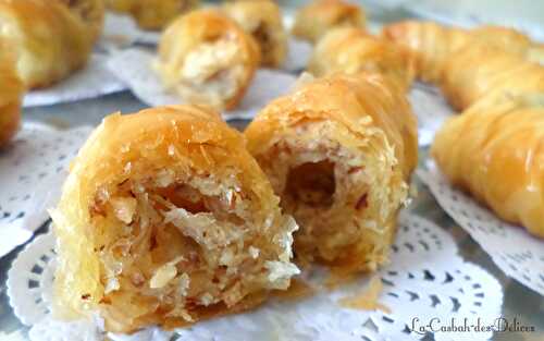 Baqlawa rolls aux amandes et aux noisettes