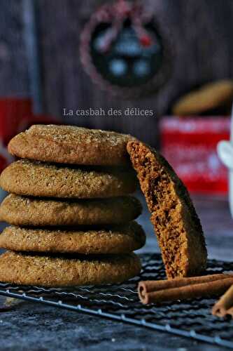 Cookies au gingembre, cannelle et mélasse