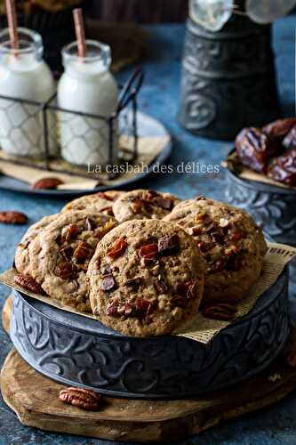 Cookies énergétiques aux dattes, avoine et noix de pécan