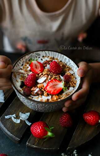 Granola maison aux fruits secs et sirop d’érable