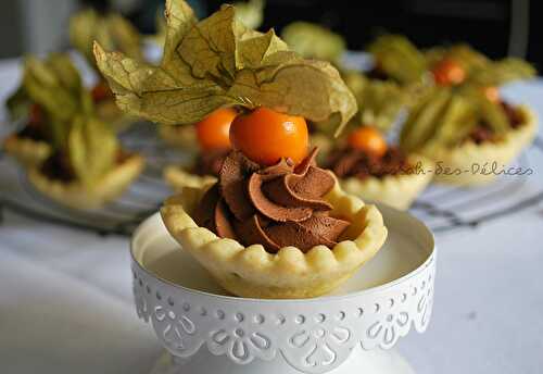 Mini tartelettes à la ganache montée au chocolat