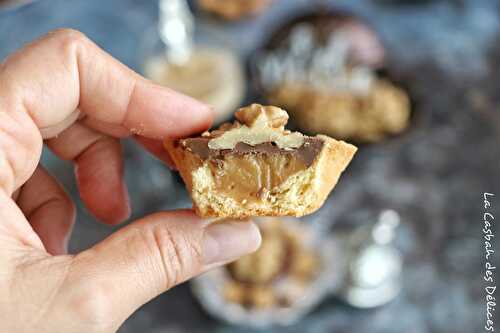 Mini tartelettes au chocolat et confiture de lait