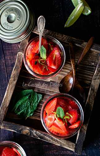 Salade de fraises à la menthe