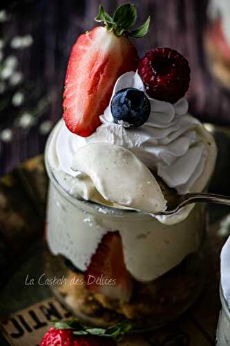 Verrines chocolat blanc et fruits rouges