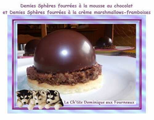 DEMIES SPHERES MOUSSE AU CHOCOLAT ET  MARSHMALLOWS 