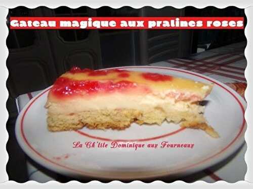 GATEAU MAGIQUE AUX PRALINES ROSES