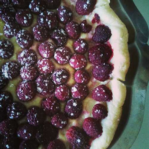 La tarte aux framboises..