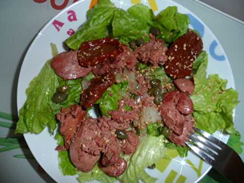 SALADE DE FOIES DE VOLAILLE ET SA VINAIGRETTE