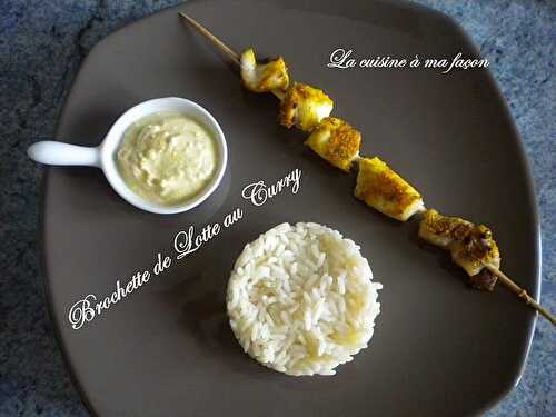 Brochettes de Lotte au Curry