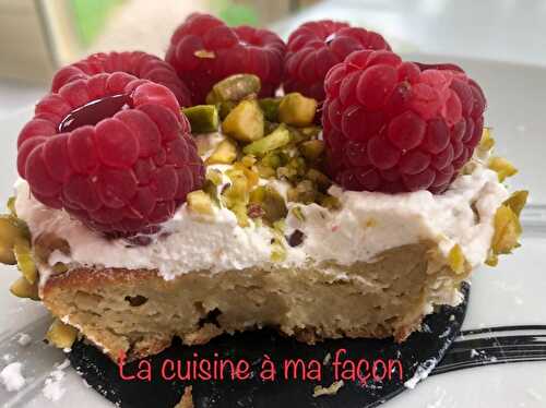 Clafoutis Pistache façon Tartelette Framboises - La cuisine à ma façon
