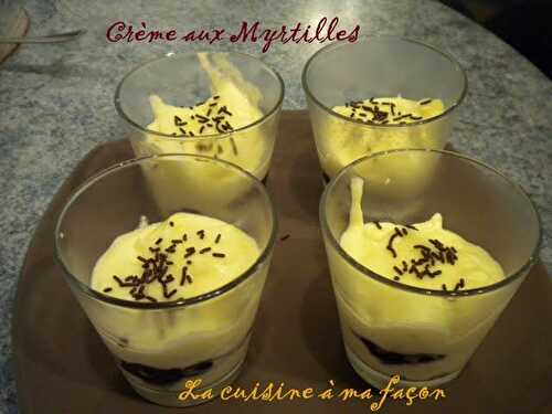 Crème légère aux myrtilles