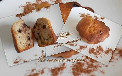 Muffins Poire Chocolat