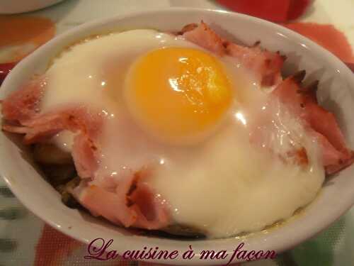 Oeufs Cocotte Aux Champignons