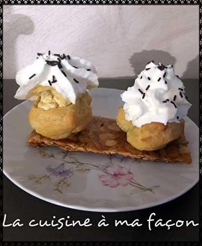 Petits Choux, Glace Vanille sur Nougatine