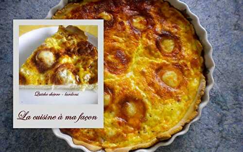 Quiche au chèvre et aux lardons