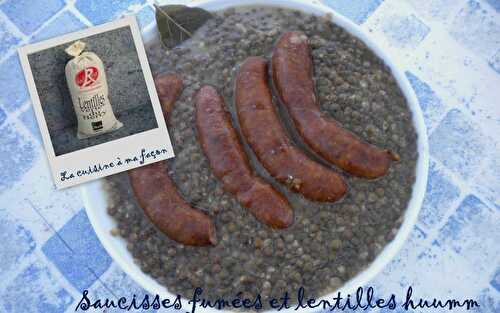 Saucisses fumées, lentilles