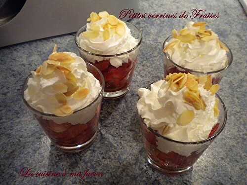 Verrines fraises/chantilly