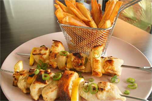 Brochettes de poulet au citron